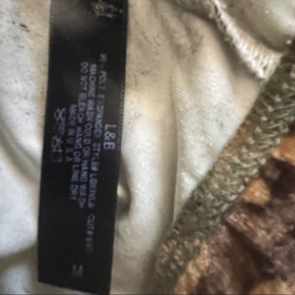 L & B velveteen camouflage wide flare pants. Sz M - Picture 3 of 7